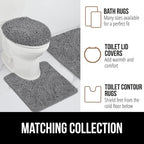 GORILLA GRIP Bath Rug Mat 54x24, Thick Soft Absorbent Chenille, Quick Dry - Image 9