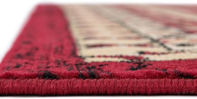 Unique Loom Taftan Collection Border Geometric Tribal Inspired Design Area Rug - Image 5