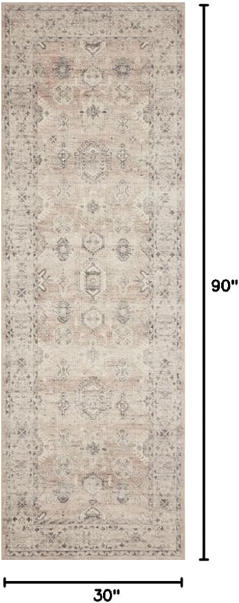 Loloi Hathaway Collection HTH-03 Java/Multi 2'-6" x 7'-6", .25" Thick Runner Rug - Image 2