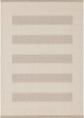 6x9 Rug with Modern Striped Pattern, Stylish Neutral Area Rug in Beige and Cream by Unknown