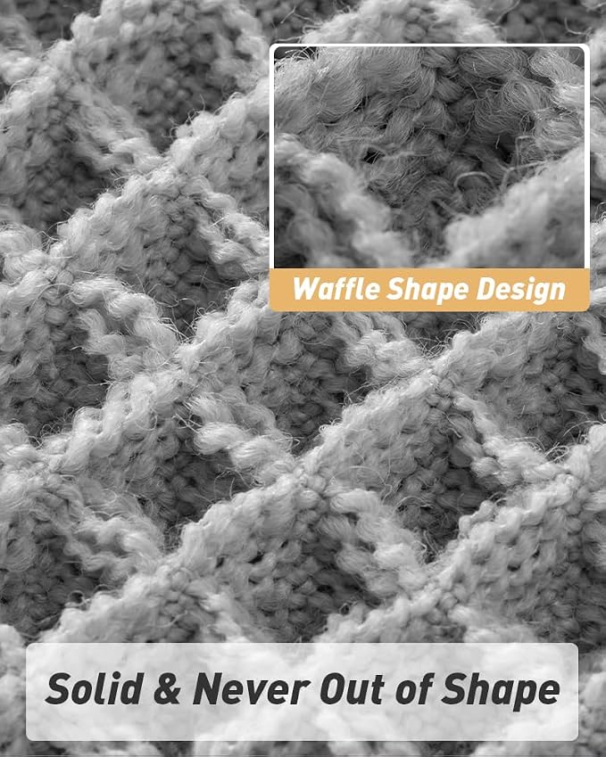 AMOAMI Upgraded Waffle Bath Mat, Super Absorbent Non Slip Bath Mats - Image 5