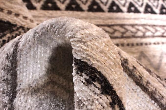 Alfa Rich 4x6 White Black Gray Washable Area Rugs - Image 5