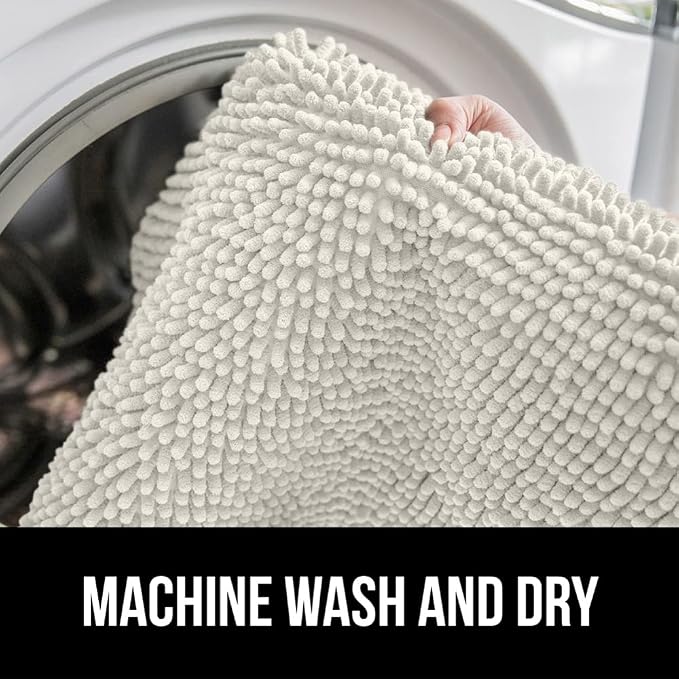 GORILLA GRIP Bath Rug Mat 60x17, Thick Soft Absorbent Chenille, Quick Dry - Image 7