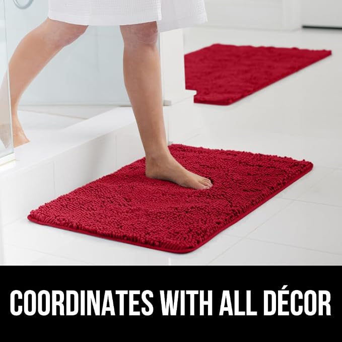 GORILLA GRIP Bath Rug Mat 36x24, Thick Soft Absorbent Chenille, Quick Dry - Image 9