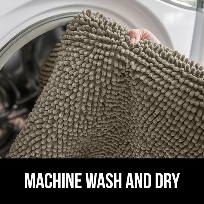 GORILLA GRIP Bath Rug Mat 44x26, Thick Soft Absorbent Chenille, Quick Dry - Image 7