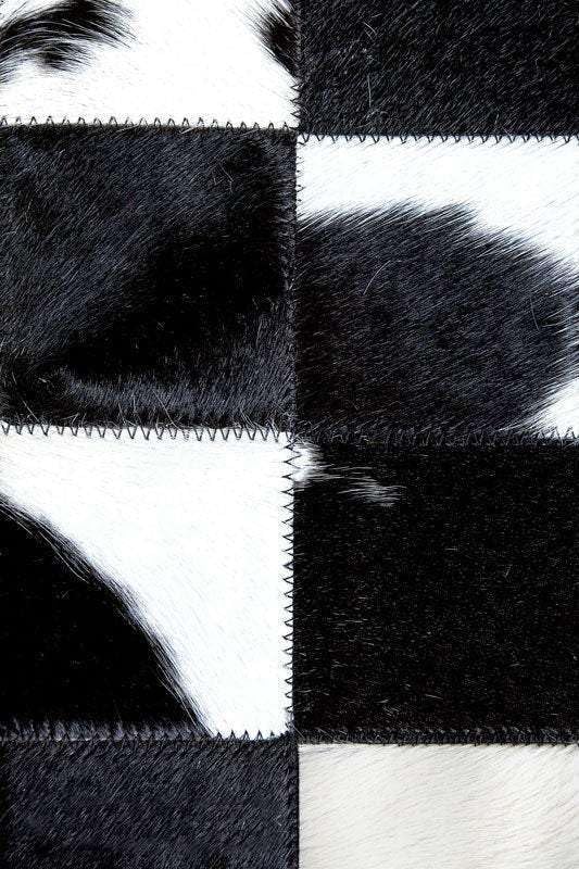 Sn Alef Home Black & White Round Rug | Checkered Floral Designer Carpet - Image 4