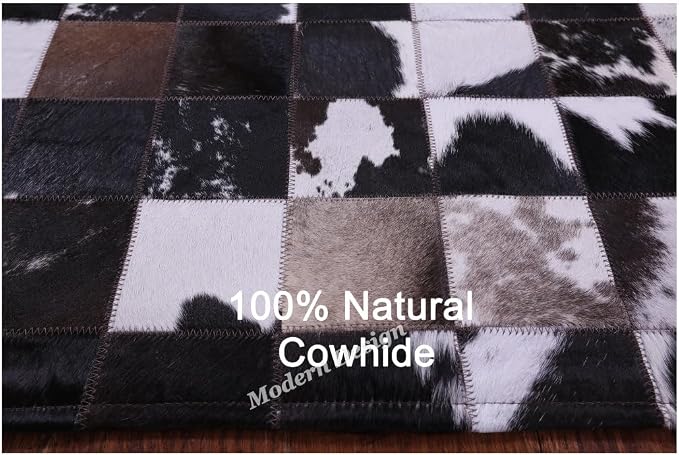 Modern Design Premium Cowhide Leather Carpet - Image 5
