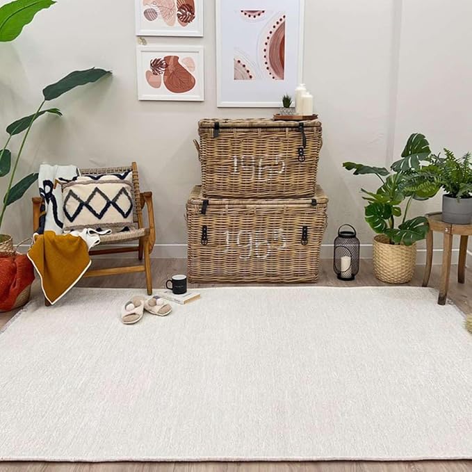 Alfa Rich 3x10 White Washable Area Rugs by AlfaRichRugs