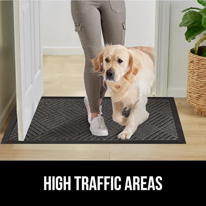 GORILLA GRIP 100% Waterproof All-Season WeatherMax Doormat, US Designed Natural - Image 6