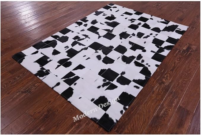 Modern Design Premium Cowhide Leather Carpet - Image 4