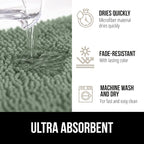GORILLA GRIP Bath Rug Mat 60x24, Soft Absorbent Chenille, Quick Dry Microfiber - Image 4