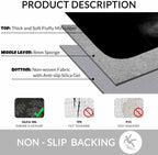 Elephant Bath Rugs Microfiber Bathroom Mat Soft Plush Shaggy Shower Mat - Image 6