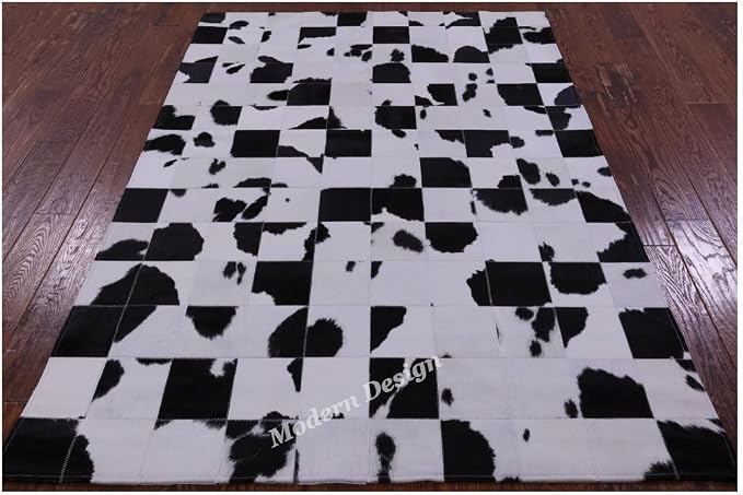 Modern Design Premium Cowhide Leather Carpet - Image 2