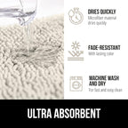 GORILLA GRIP Bath Rug Mat 60x24, Thick Soft Absorbent Chenille, Quick Dry - Image 5