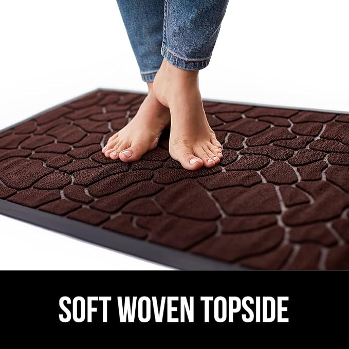 GORILLA GRIP 100% Waterproof All-Season WeatherMax Doormat, US Designed Natural - Image 8