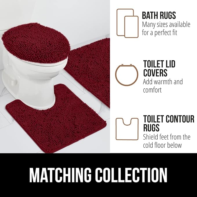 GORILLA GRIP Bath Rug Mat 48x17, Soft Absorbent Chenille, Quick Dry Microfiber - Image 8