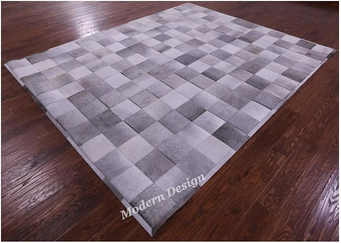 Modern Design Premium Cowhide Leather Carpet - Image 2