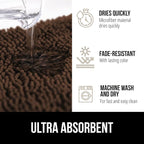 GORILLA GRIP Plush Absorbent Shaggy Chenille Bath Rug Mat - Image 5