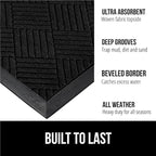GORILLA GRIP 100% Waterproof All-Season WeatherMax Doormat US Designed Natural - Image 2
