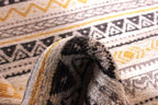 Alfa Rich 7x10 Yellow Gray White Washable Area Rugs - Image 8