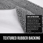 GORILLA GRIP Bath Rug Mat 48x17, Thick Soft Absorbent Chenille, Quick Dry - Image 5