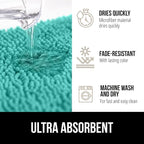 GORILLA GRIP Plush Absorbent Shaggy Chenille Bath Rug Mat - Image 5