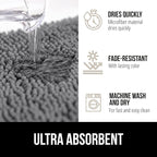 GORILLA GRIP Bath Rug Mat 48x17, Thick Soft Absorbent Chenille, Quick Dry - Image 4