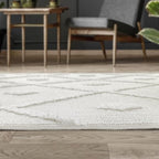 Antep Rugs Palafito 5x7 Geometric Shag Diamond High-Low Pile Textured Indoor - Image 6