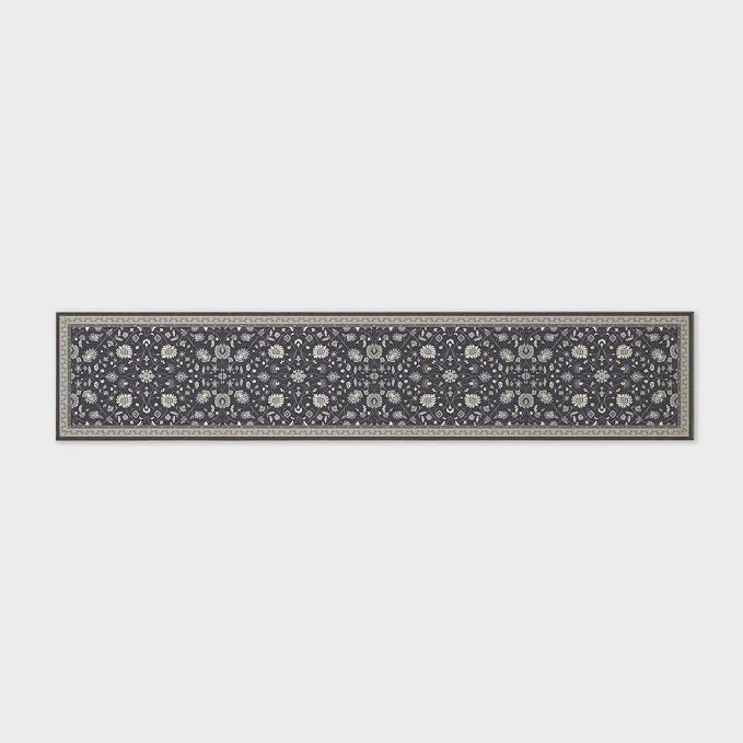 EVERGRACE Hallyway Area Runner Rugs 2x10, Boho Floral Faux Wool Indoor Outdoor - Image 8