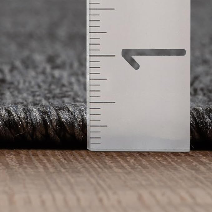LUXE WEAVERS Modern Farmhouse Smoke 6x9 Washable Area Rug, Anti-Slip Diamond - Image 5