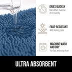 GORILLA GRIP Bath Rug Mat 60x17, Thick Soft Absorbent Chenille, Quick Dry - Image 5