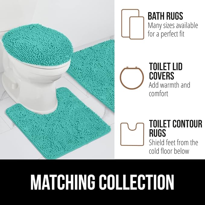 GORILLA GRIP Bath Rug Mat 36x24, Soft Absorbent Chenille, Quick Dry Microfiber - Image 8
