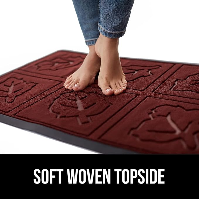 GORILLA GRIP 100% Waterproof All-Season WeatherMax Doormat, US Designed Natural - Image 7