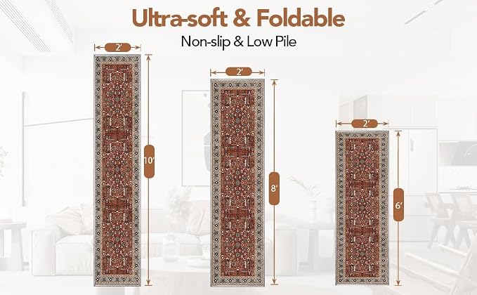 Washable Hallway Runner Rugs 2x8 Stain Resistance Runners - Image 2