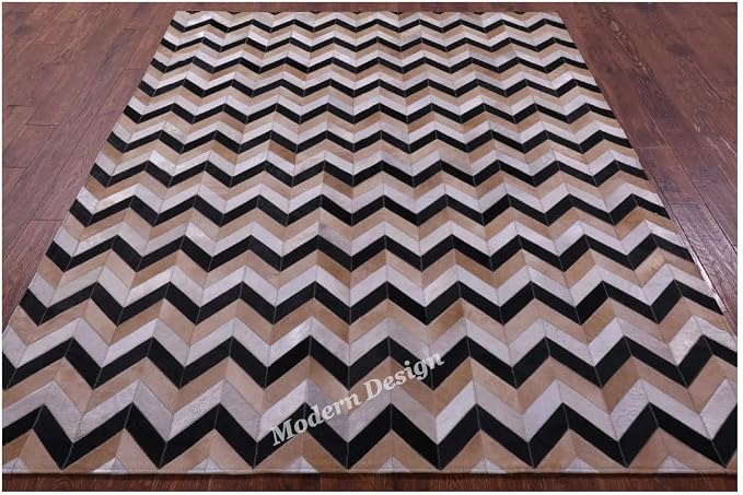 Modern Design Premium Cowhide Leather Carpet - Image 3