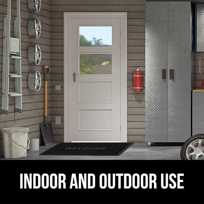 GORILLA GRIP 100% Waterproof All-Season WeatherMax Doormat, US Designed Natural - Image 9