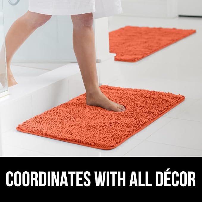 GORILLA GRIP Bath Rug Mat 30x20, Thick Soft Absorbent Chenille, Quick Dry - Image 9