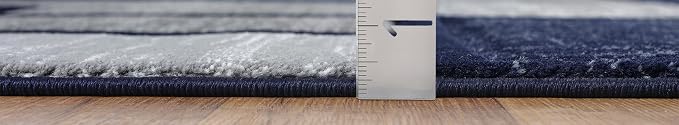 Navy Blue Geometric 8x10 Area Rug – Modern Patterned Carpet - Image 7