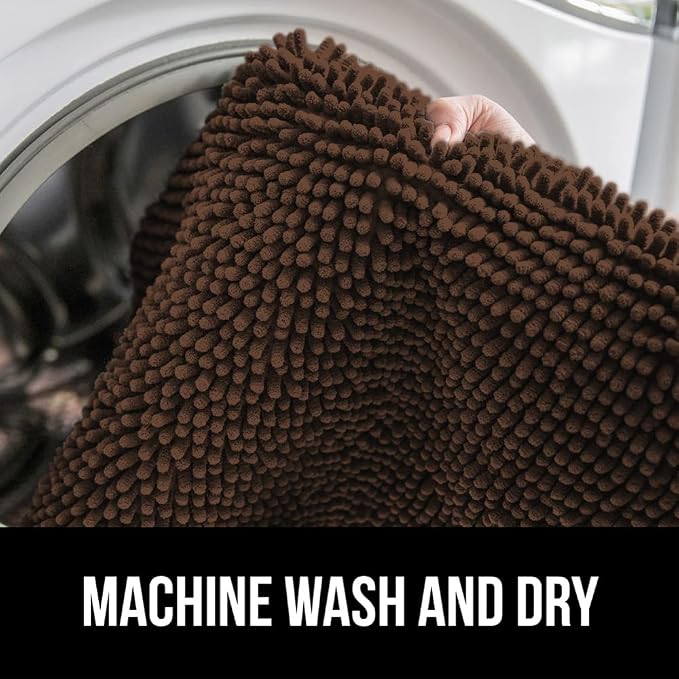GORILLA GRIP Bath Rug Mat 60x24, Thick Soft Absorbent Chenille, Quick Dry - Image 7