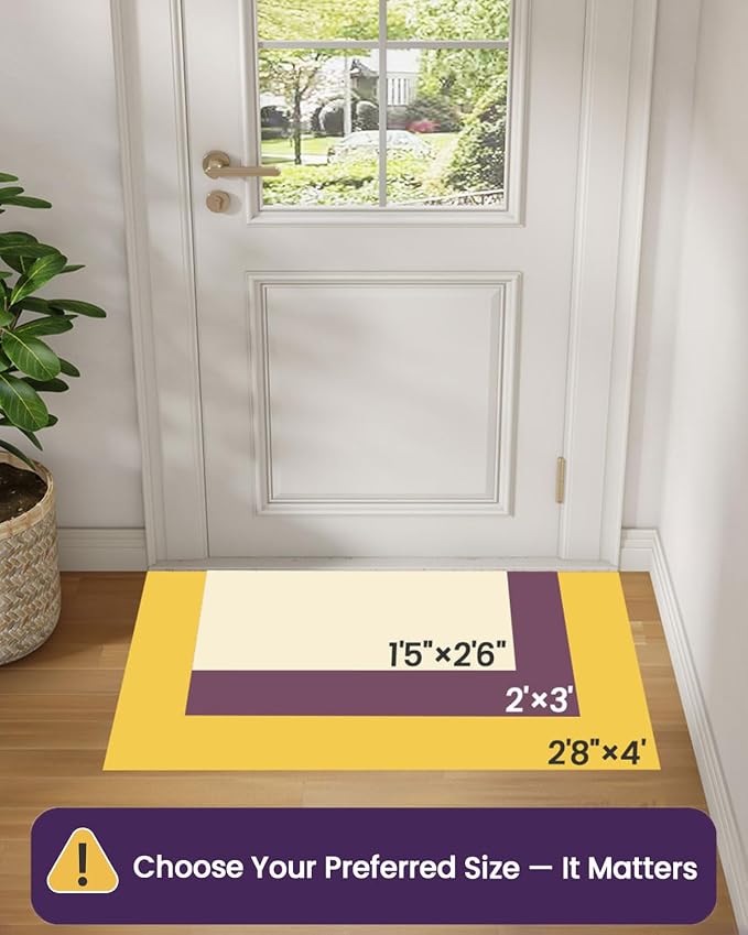 DEXI Front Entryway Door Mat Non Slip 24x36, Washable Entry Way Mats Inside - Image 2
