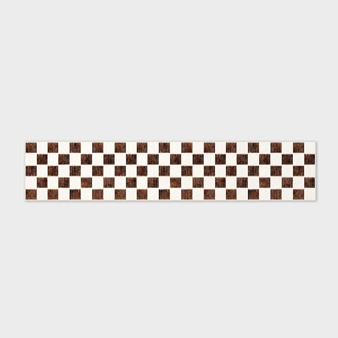 EVERGRACE Checkered Plaid Area Rug 2x10, Soft Fuzzy Faux Wool Rugs Washable - Image 7