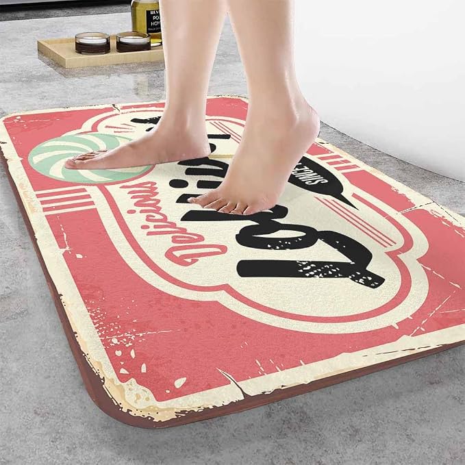 Candy Store Sign Bathroom Mat Rugs Microfiber Faux Cashmere Thick Plush Bath - Image 2