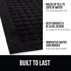 GORILLA GRIP Front Door Mat, 35x23 Black, Indoor Outdoor Ultra Absorbent - Image 2