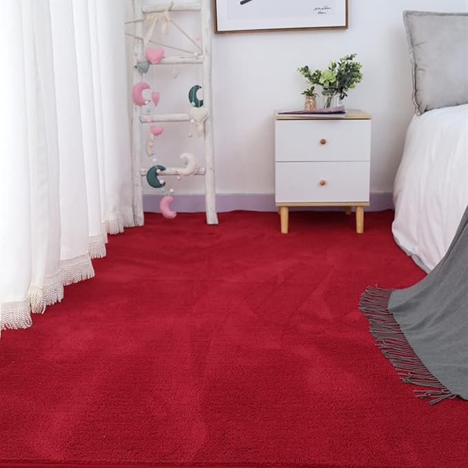 Soft Cashmere Area Rug Luxury Bedside Carpet Bedroom Living Room Mats Solid by LIKETN