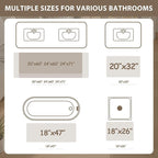 Uphome Bathroom Runner Rug, Distressed Farmhouse Boho Khaki Bath Mat, Non Slip - Image 8