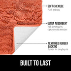 GORILLA GRIP Bath Rug Mat 36x24, Thick Soft Absorbent Chenille, Quick Dry - Image 2