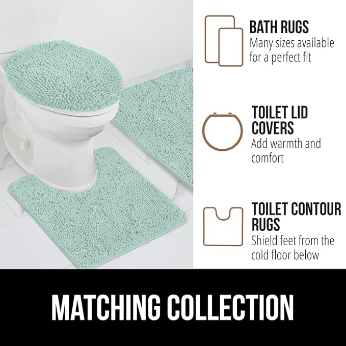 GORILLA GRIP Bath Rug Mat 48x24, Soft Absorbent Chenille, Quick Dry Microfiber - Image 9