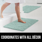 GORILLA GRIP Bath Rug Mat 30x20, Thick Soft Absorbent Chenille, Quick Dry - Image 9