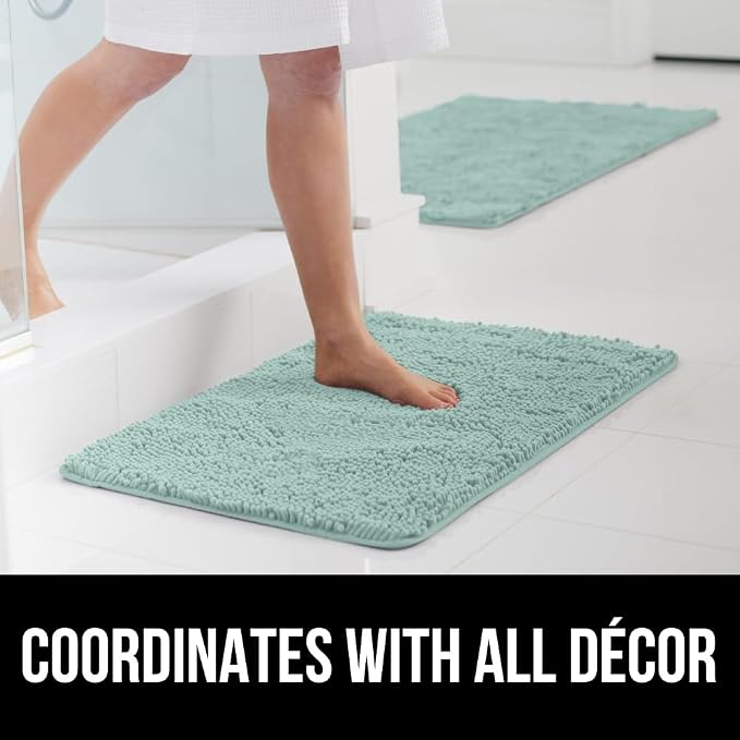 GORILLA GRIP Bath Rug Mat 30x20, Thick Soft Absorbent Chenille, Quick Dry - Image 9