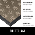 GORILLA GRIP 100% Waterproof All-Season WeatherMax Doormat US Designed Natural - Image 2